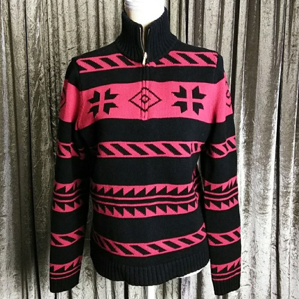 Medium Chaps Red/Black Sweater - image 1